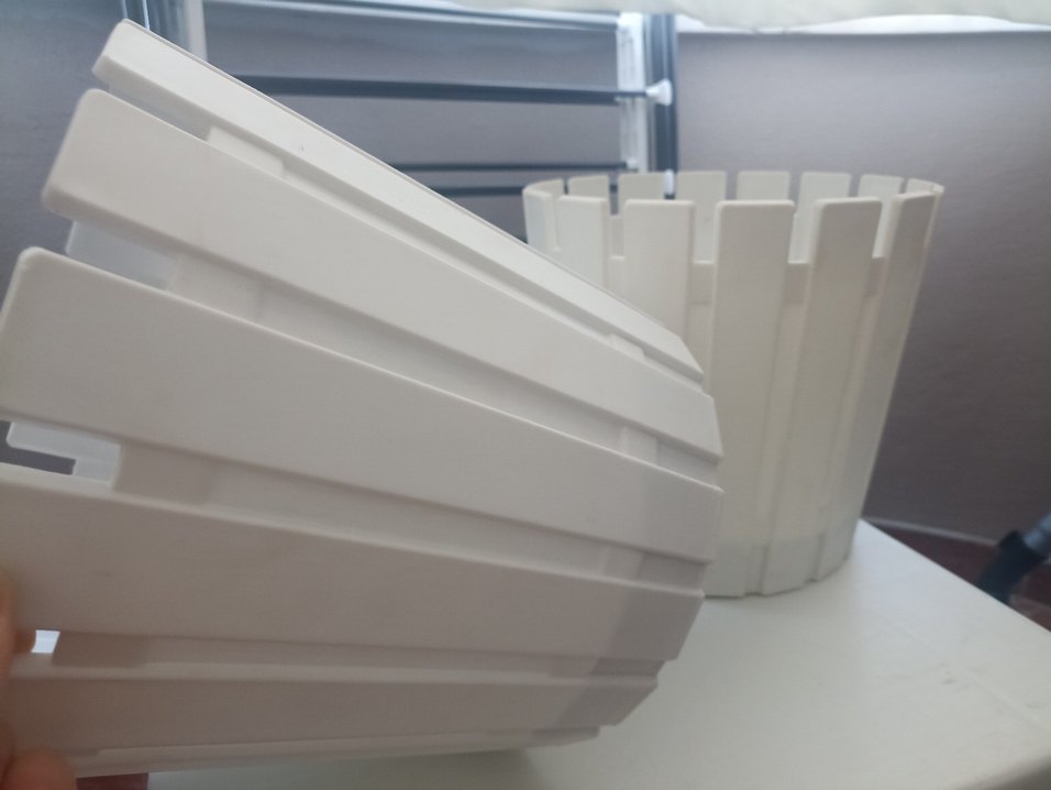 Beyaz büyük boy saksı 2 adet - Görsel 3