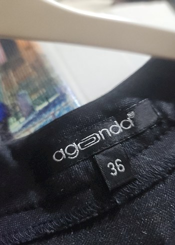 Kemerli Lacivert Midi Ofis Elbisesi - Görsel 4