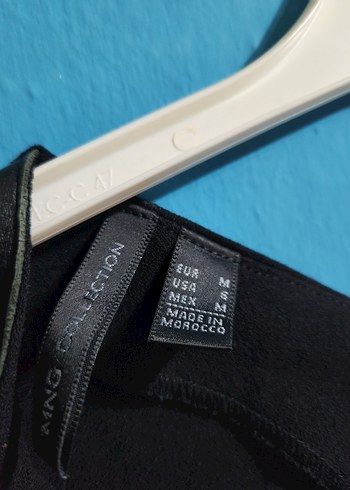 Deri Detay Siyah Kadın Mini Elbise - Görsel 2