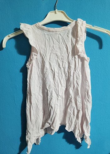 Kelebek Desenli Kız Çocuk Kolsuz Tişört - Görsel 3