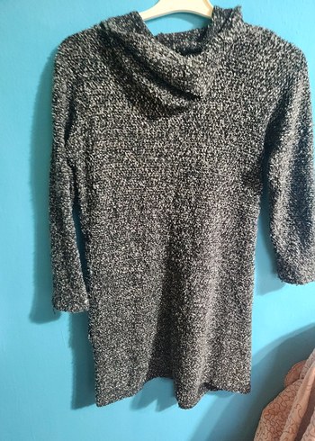 Gri Uzun Kollu Örgü Kadın Hırka - Görsel 4