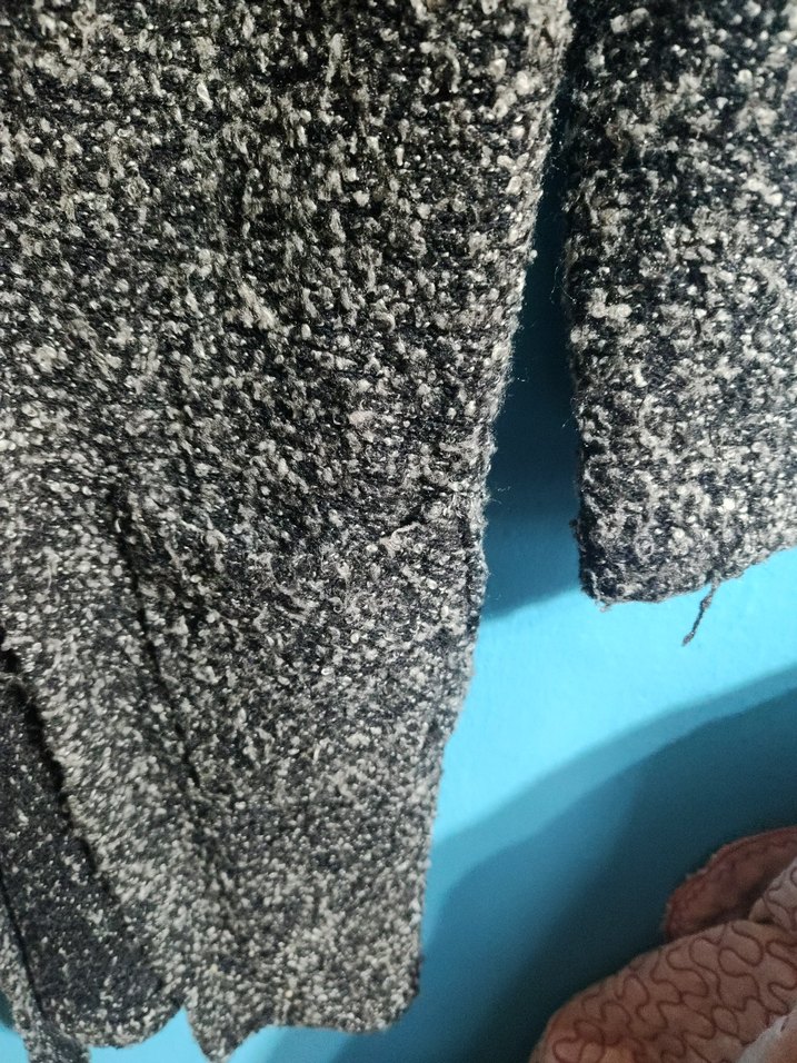 Gri Uzun Kollu Örgü Kadın Hırka - Görsel 2