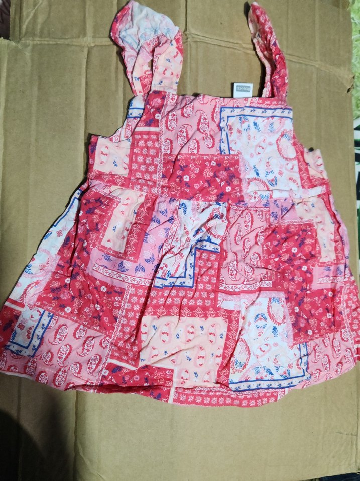 Kız Çocuk Pembe Fırfırlı Bohem Elbise - Görsel 3