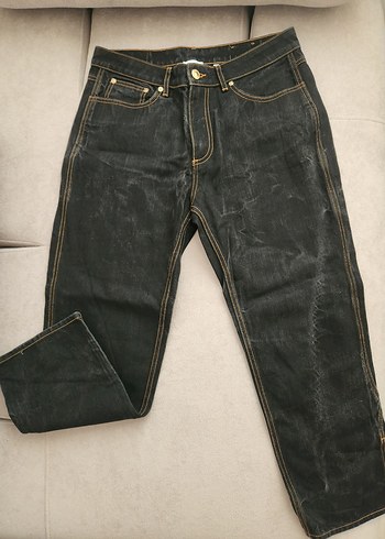 Burberry Koyu Siyah Yikama Denim Jean