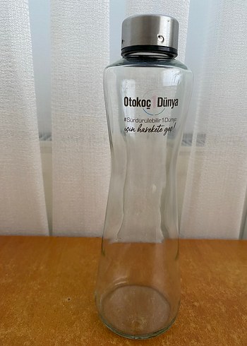 Bej ve Gri Cam Su Şişesi - Görsel 3