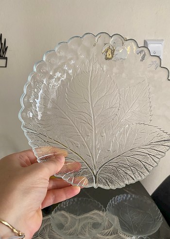 Nakışlı Bohem Tarzı Cam Tabak Seti - Görsel 4