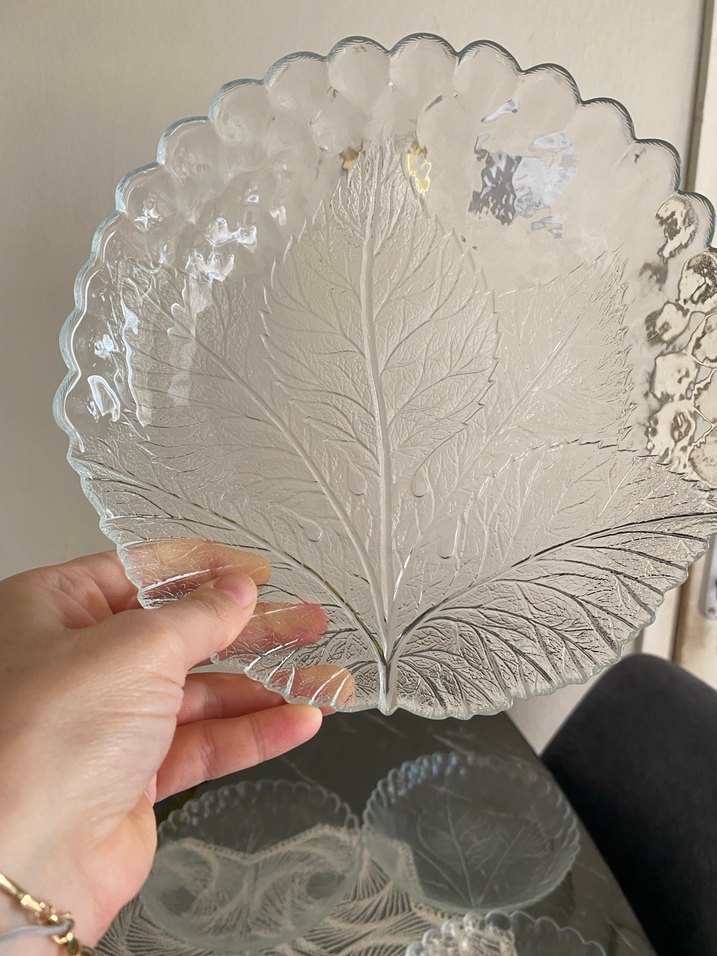 Nakışlı Bohem Tarzı Cam Tabak Seti - Görsel 3