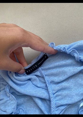 Mavi Volanlı bluz - Görsel 2