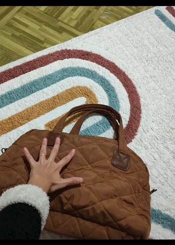 Kahverengi Kapitone Kadın Omuz Çantası - Görsel 3