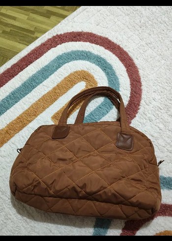 Kahverengi Kapitone Kadın Omuz Çantası - Görsel 2