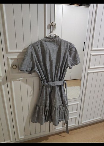 Bohem Kısa Keten Elbise - Görsel 3