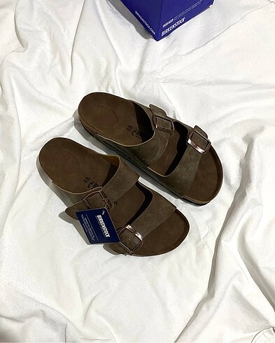 37 Beden kahverengi Renk Birkenstock Arizona Terlik Vizon????