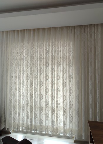 iki adet desenli Tül Perde - Görsel 3