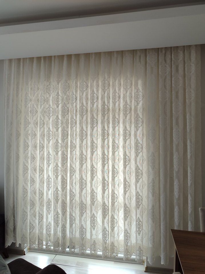 iki adet desenli Tül Perde - Görsel 3