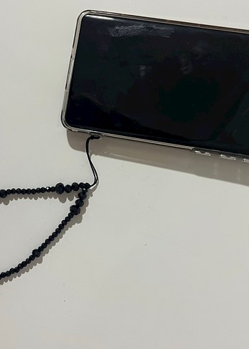Siyah Boncuklu Gotik Telefon tutma askısı - Görsel 2