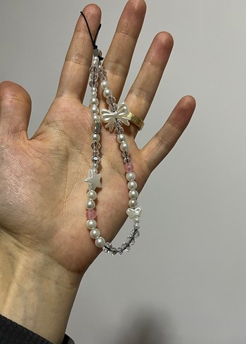 Boncuklu Telefon tutma askısı- charm - Görsel 3