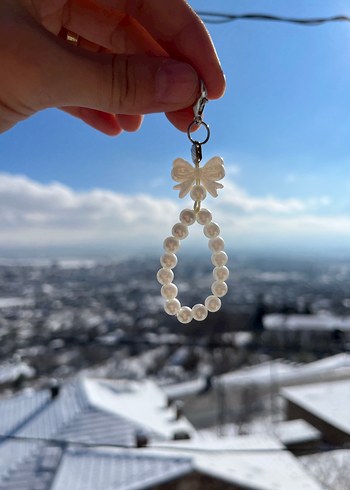 İnci Boncuklu Beyaz Kadın charm - Görsel 2