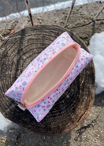 Çiçek Desenli Fermuarlı Kalemlik - Görsel 5