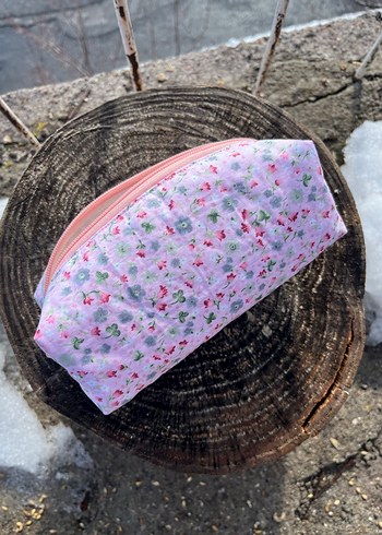 Çiçek Desenli Fermuarlı Kalemlik - Görsel 2