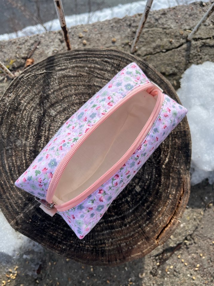 Çiçek Desenli Fermuarlı Kalemlik - Görsel 5