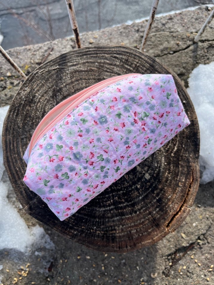 Çiçek Desenli Fermuarlı Kalemlik - Görsel 2