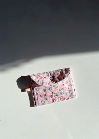 Mini çiçekli Pembe Kadın Cüzdanı - Görsel 2