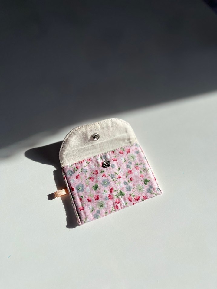 Mini çiçekli Pembe Kadın Cüzdanı - Görsel 3