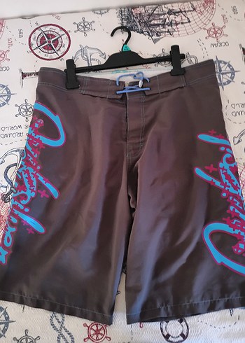 Quiksilver Gri Desenli Erkek Midi Şort Mayo