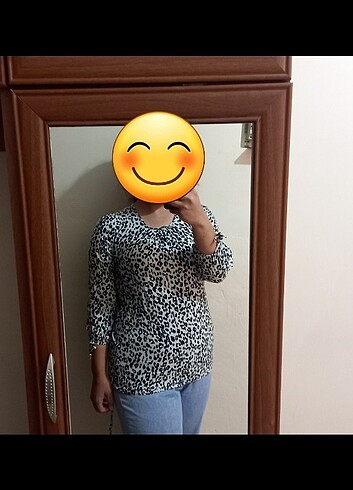 Leopar desen Bluz