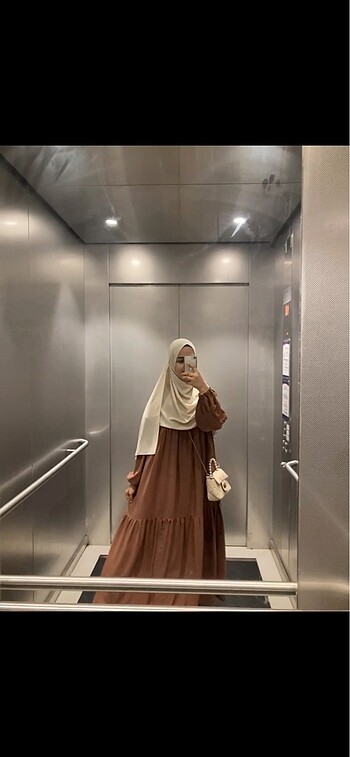 medine ipeği tesettür elbise standart beden