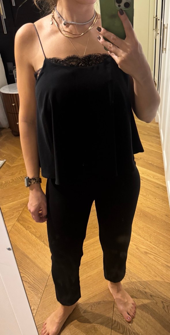 Krep kumaş zara tulum - Görsel 3