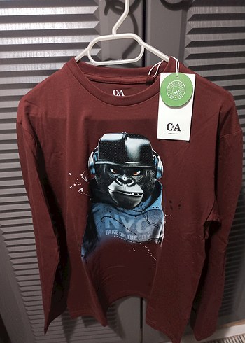 Erkek Çocuk Kahverengi Baskılı Sweatshirt - Görsel 2