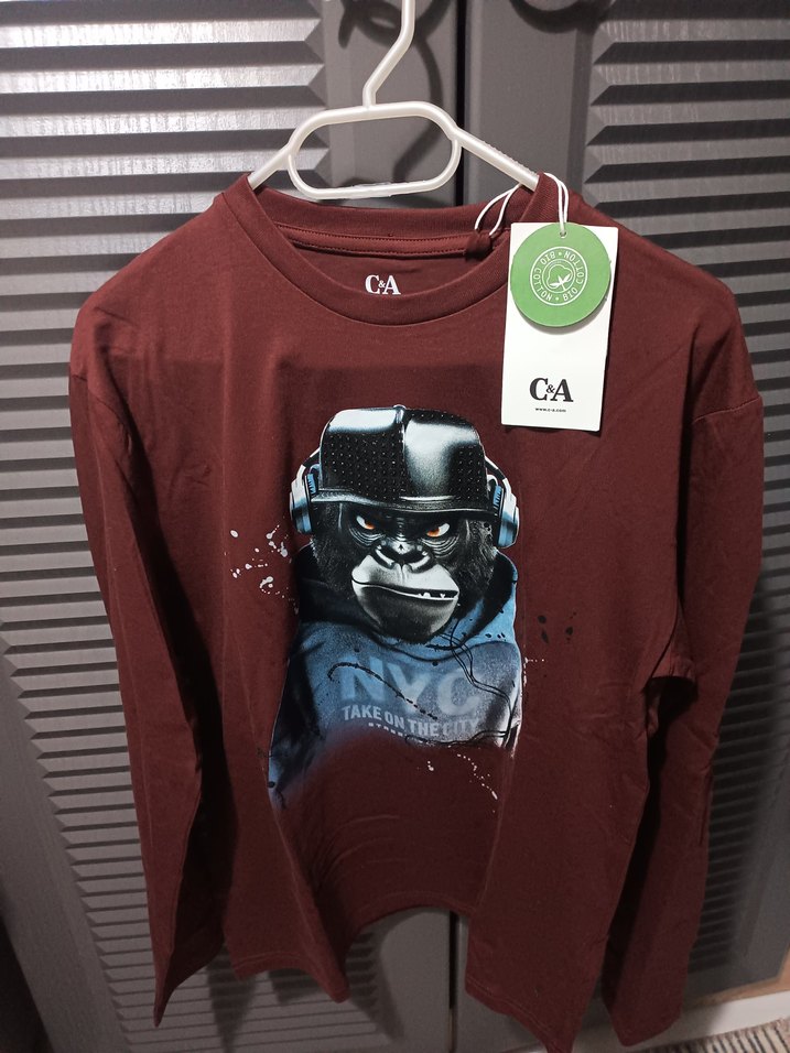 Erkek Çocuk Kahverengi Baskılı Sweatshirt - Görsel 2