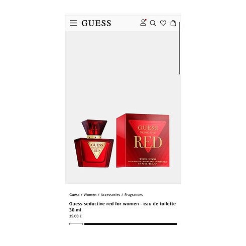 GUESS SEDUCTİVE RED WOMEN/FEMME PARFÜM 30ML