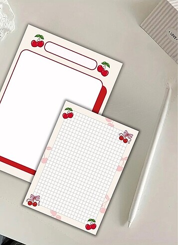 KİRAZ TEMALI NOTEPAD 2?Lİ SET