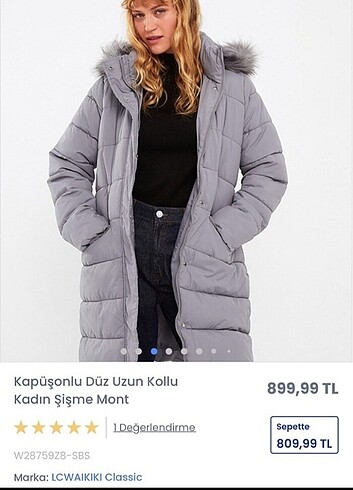 LCW gri şişme mont