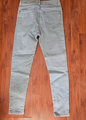 28 Beden Gri Kadın Denim Jean Pantolon