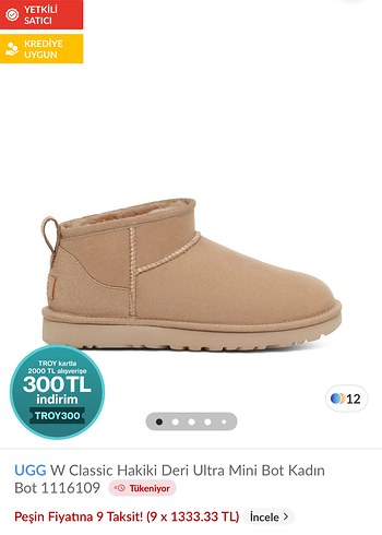 UGG Kadın Bej Mini Bot