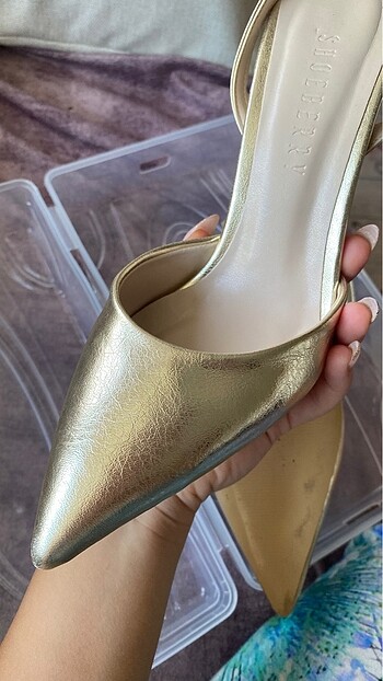 38 Beden altın Renk Stiletto