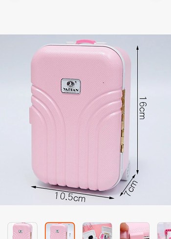 YADLAN Valiz Tasarımlı Pembe Kumbara - Görsel 6