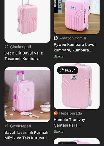 YADLAN Valiz Tasarımlı Pembe Kumbara - Görsel 8