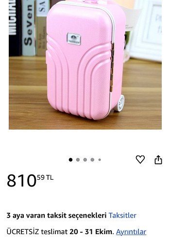 YADLAN Valiz Tasarımlı Pembe Kumbara - Görsel 7