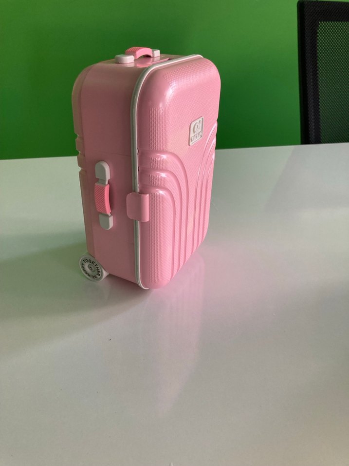 YADLAN Valiz Tasarımlı Pembe Kumbara - Görsel 3