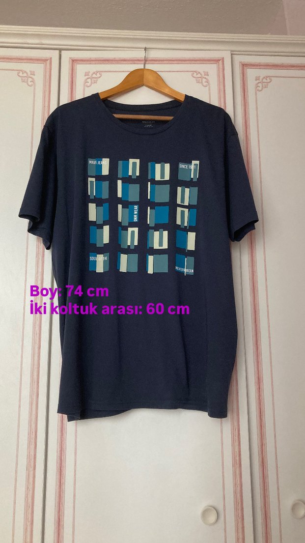 Mavi Baskılı Erkek Lacivert Tişört- XL - Görsel 5