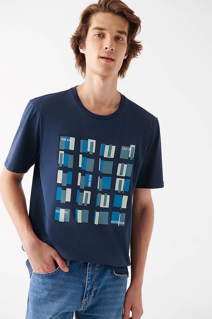 Mavi Baskılı Erkek Lacivert Tişört- XL - Görsel 2