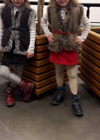 Kız Çocuk Tüylü Kahverengi Suet Yelek-5/6 Yaş - Görsel 5