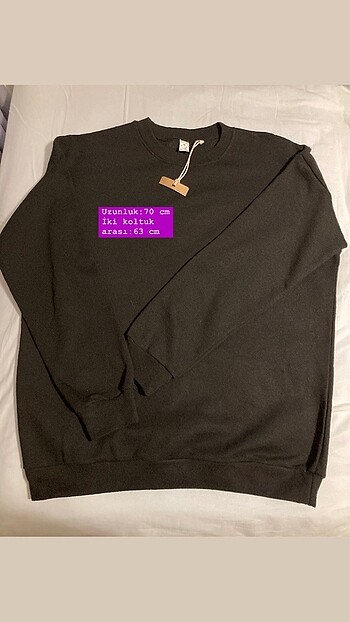 Diğer Erkek Siyah Sweatshirt-M