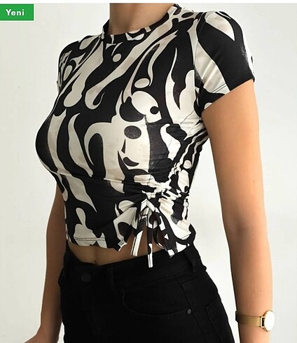 Noa&Noa Zebra Desen Crop Bluz -M/L (1 kere giyilmiştir)
