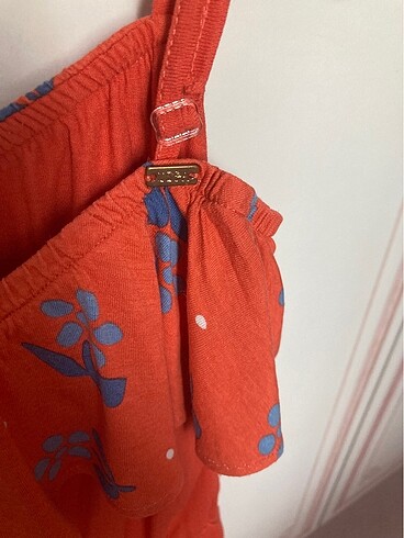 USPA Kız Çocuk Kırmızı Penye Elbise-9/10 Y - Görsel 7