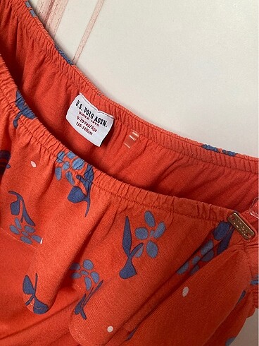 USPA Kız Çocuk Kırmızı Penye Elbise-9/10 Y - Görsel 6